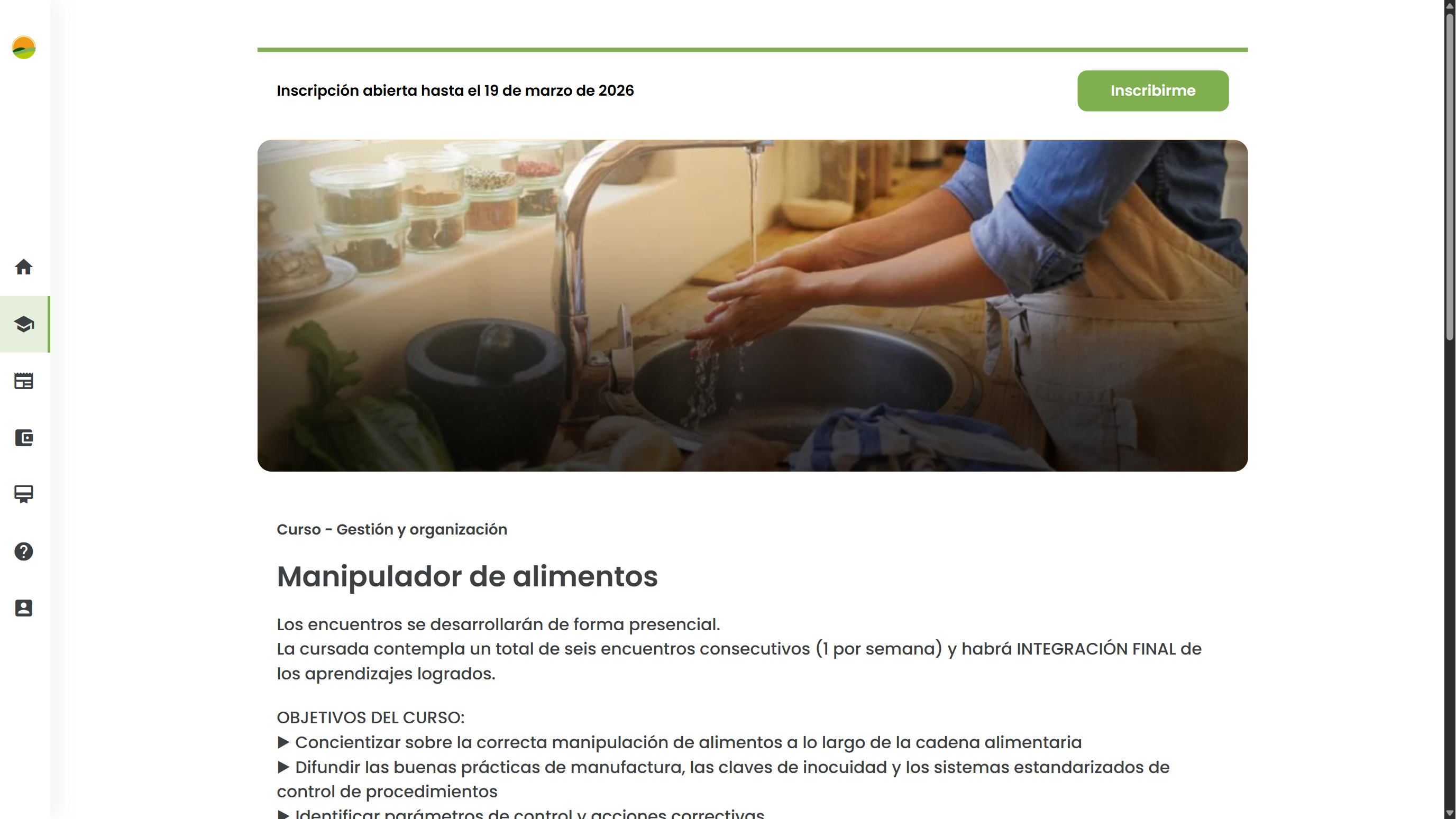 Detalles de una capacitación
